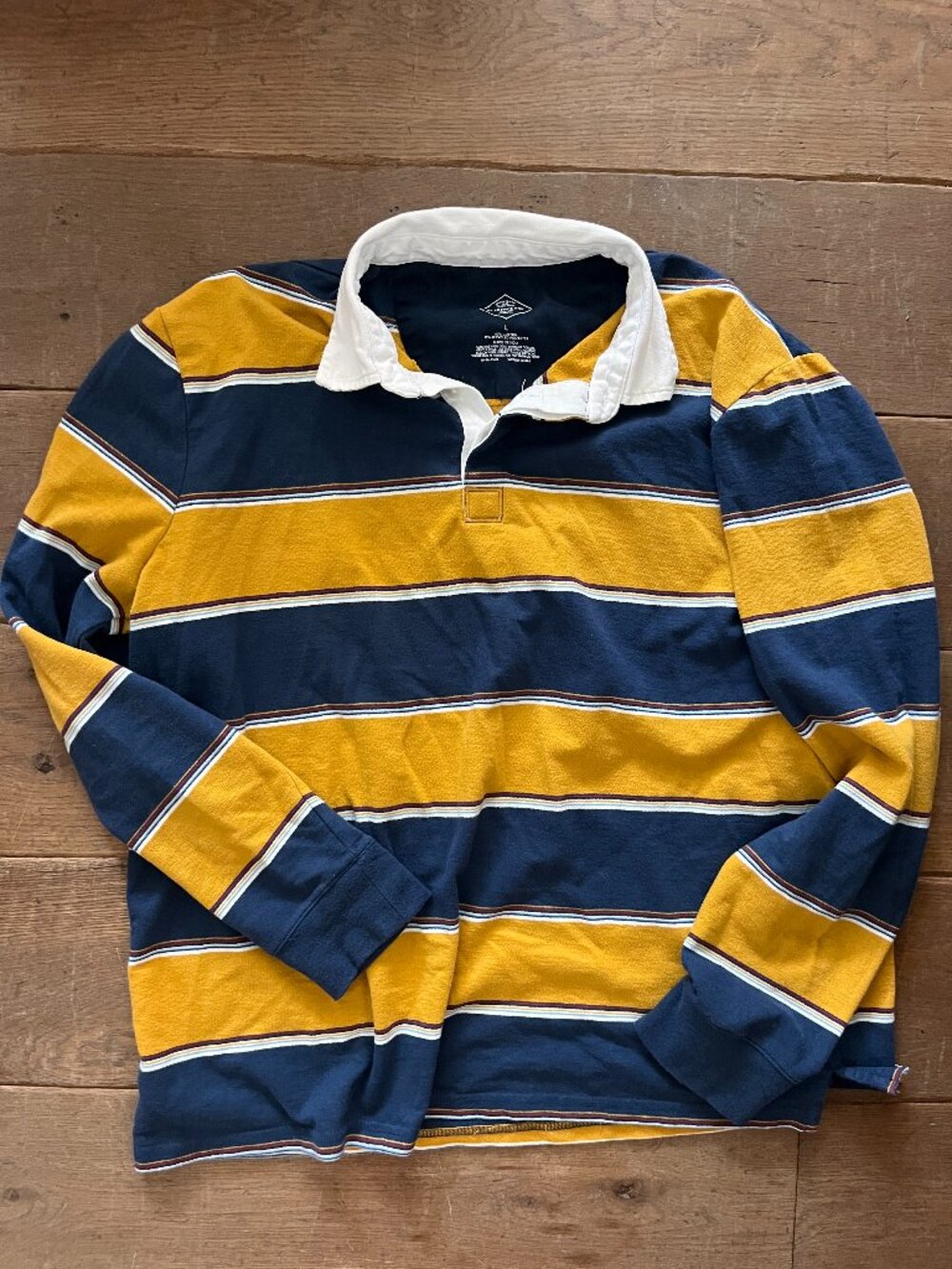 St John's Bay Striped Rugby Shirt L